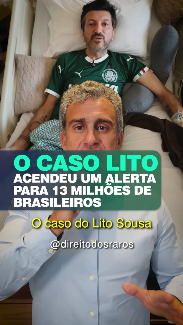 Reel do Instagram @direitodosraros: 'O caso Lito acendeu um alerta para 13 milhões de brasileiros' — sobre doenças raras no Brasil.