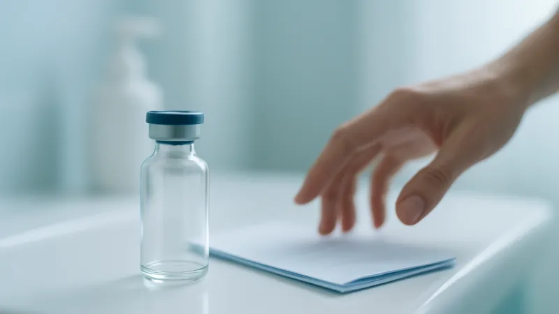 Foto de um frasco de medicamento vazio ao lado de uma receita médica, representando a falta de acesso a um remédio de alto custo.